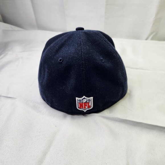 New Era Size 6 7/8 Mens NFL 59Fifty Fitted New England Patriots Hat Cap Black - Picture 3 of 9